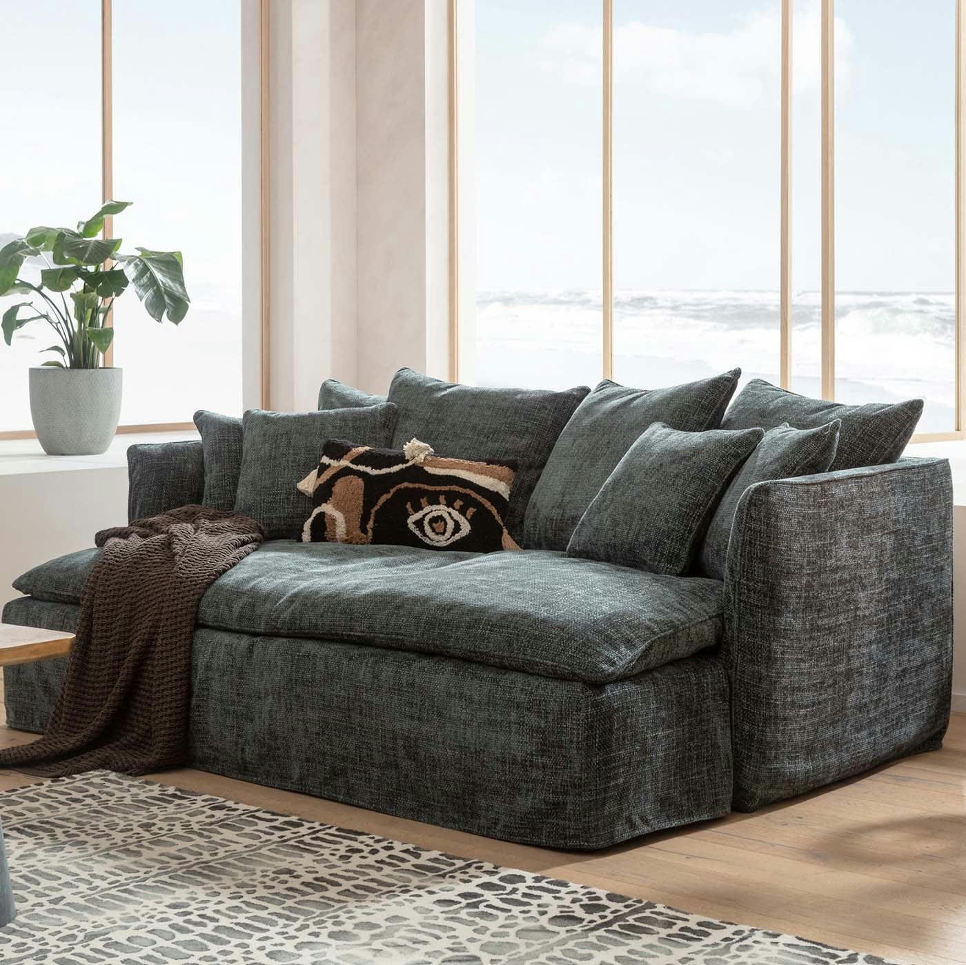 BOHEME - Canapé Bohème 3 places bleu-vert Kare Design