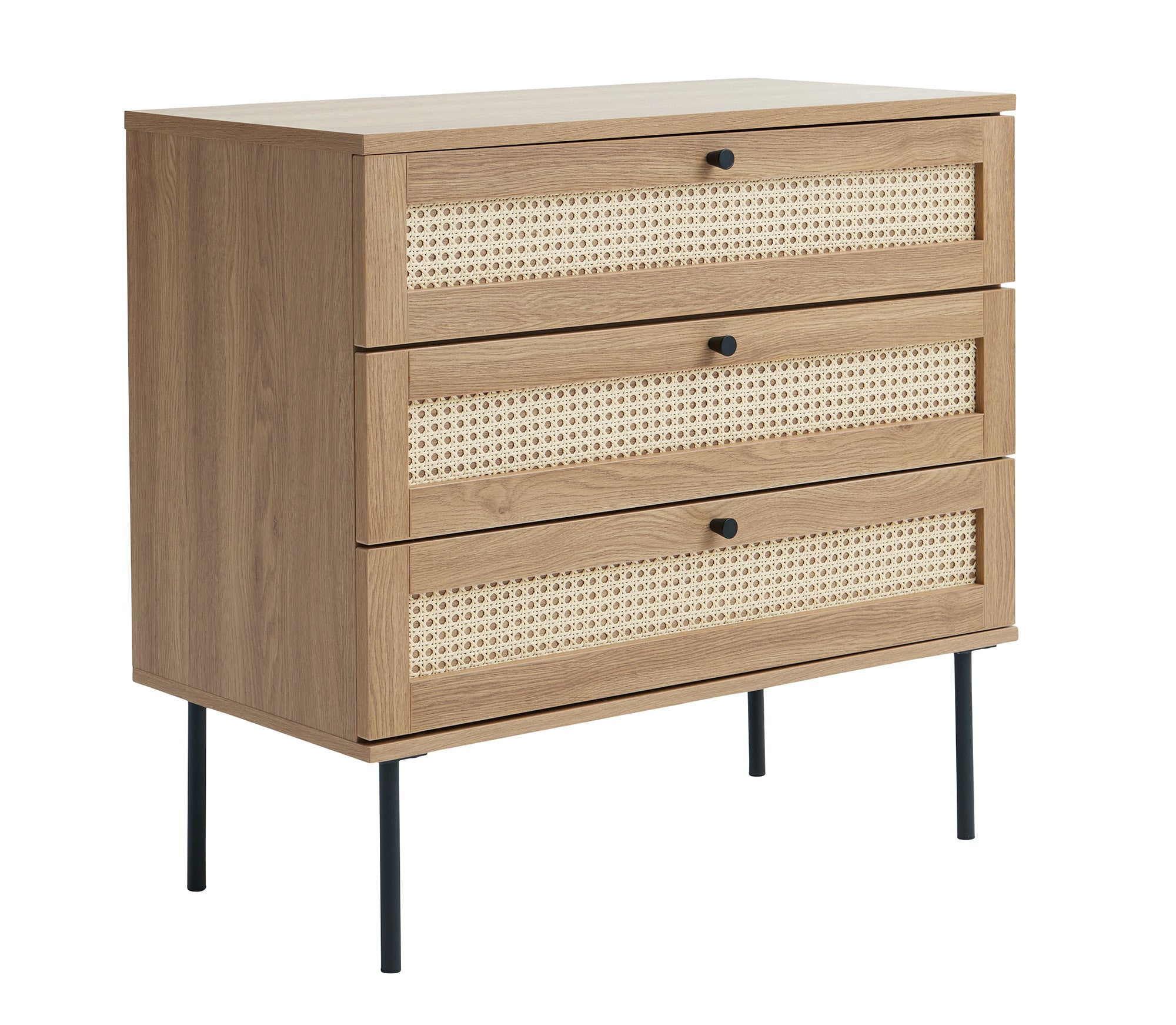 Rebellenclub Berley Dressoir met Lades - Eiken met Rattan