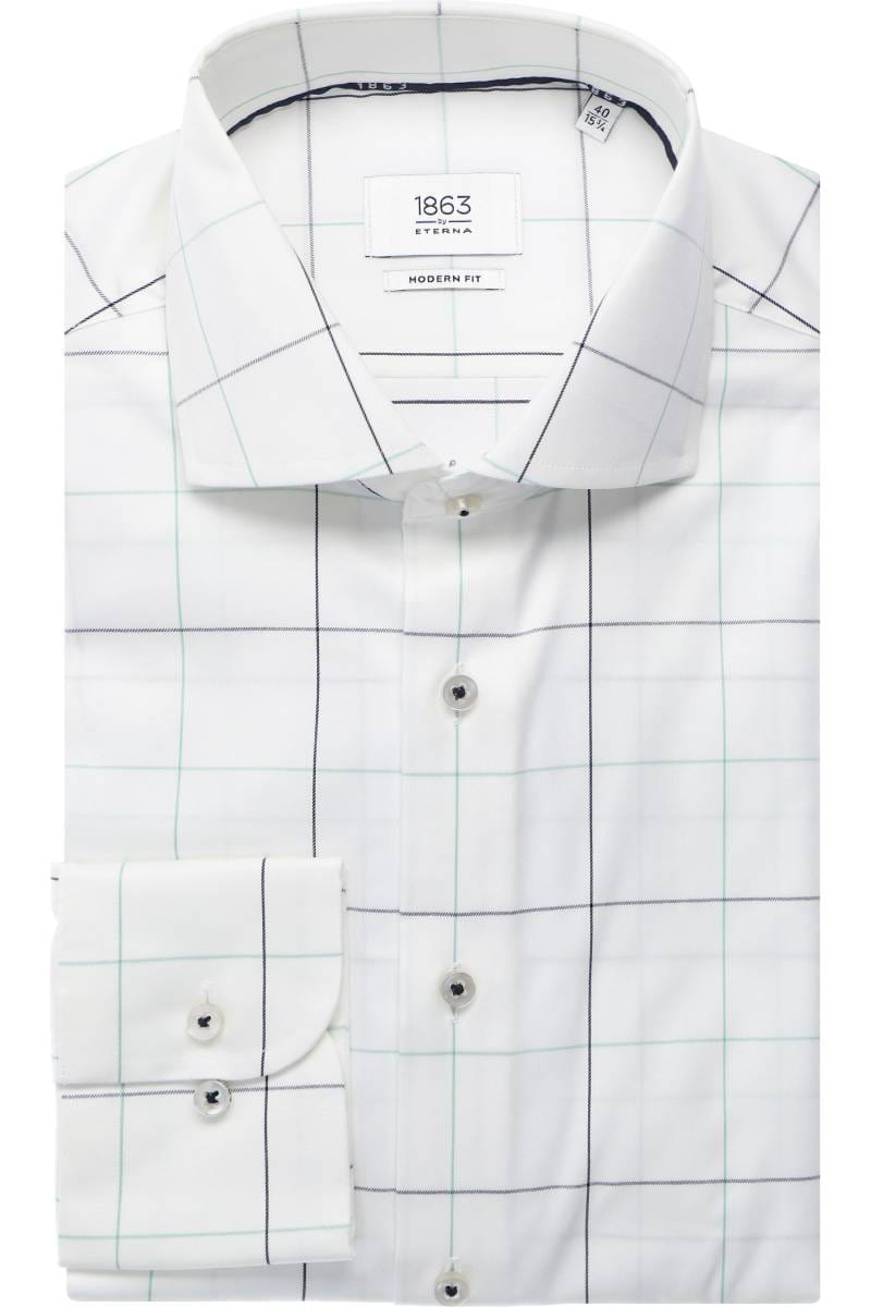 ETERNA 1863 Modern Fit Hemd hellgrün, Kariert