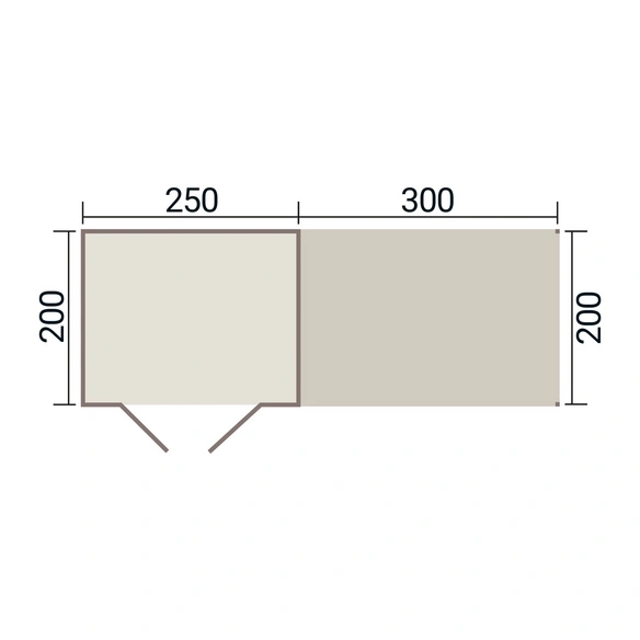 Gartenhaus, »Batu«, LxBxH: 250x250x300 cm, naturfarben