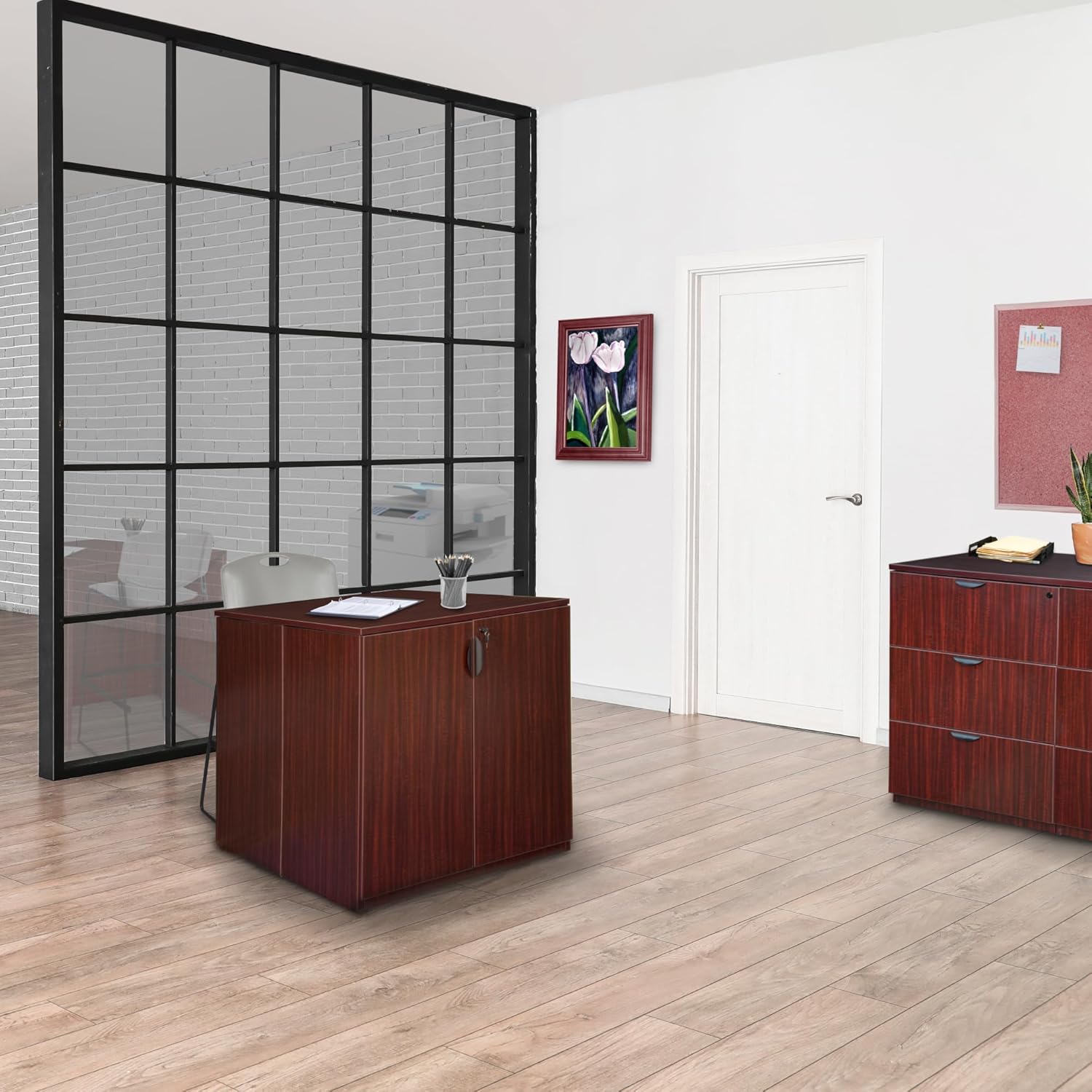 Regency Legacy Stand Up Back to Back Storage Cabinet/Desk- Mahogany