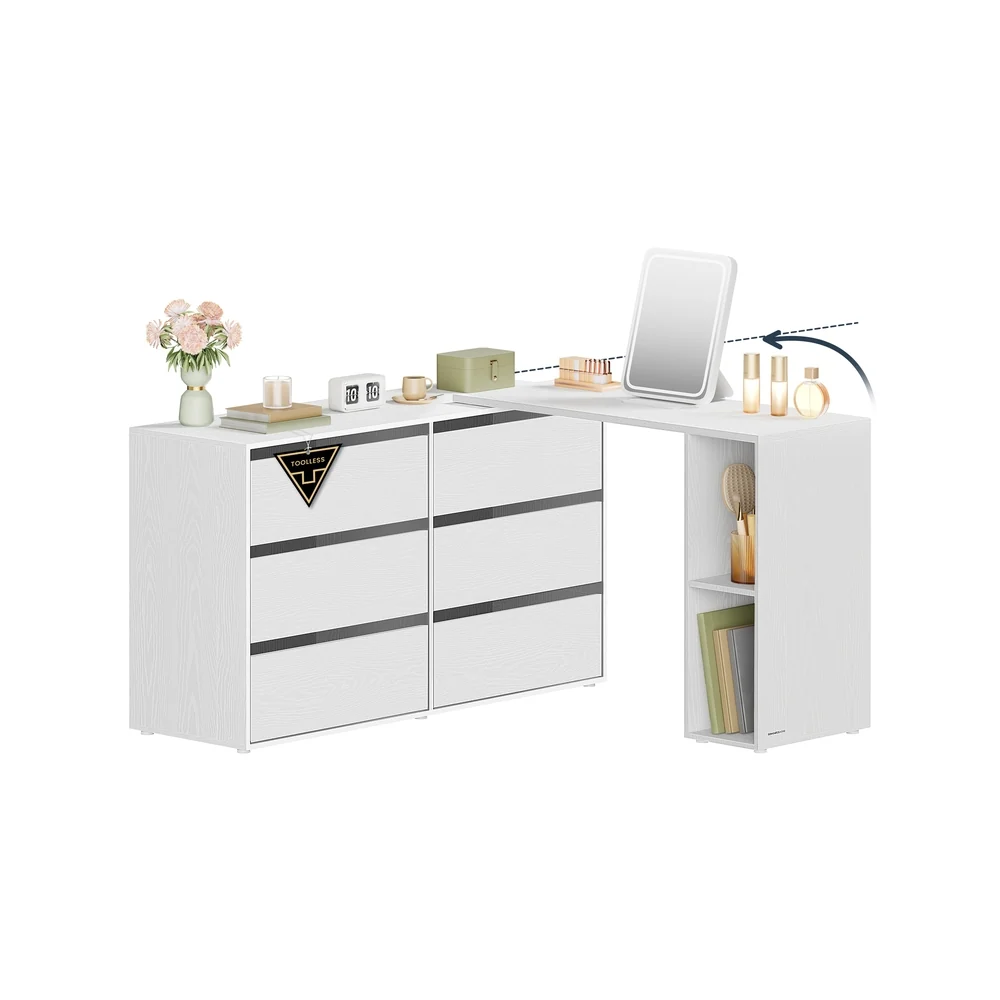 Coiffeuse (Commode) assemblage rapide sans outils toolless