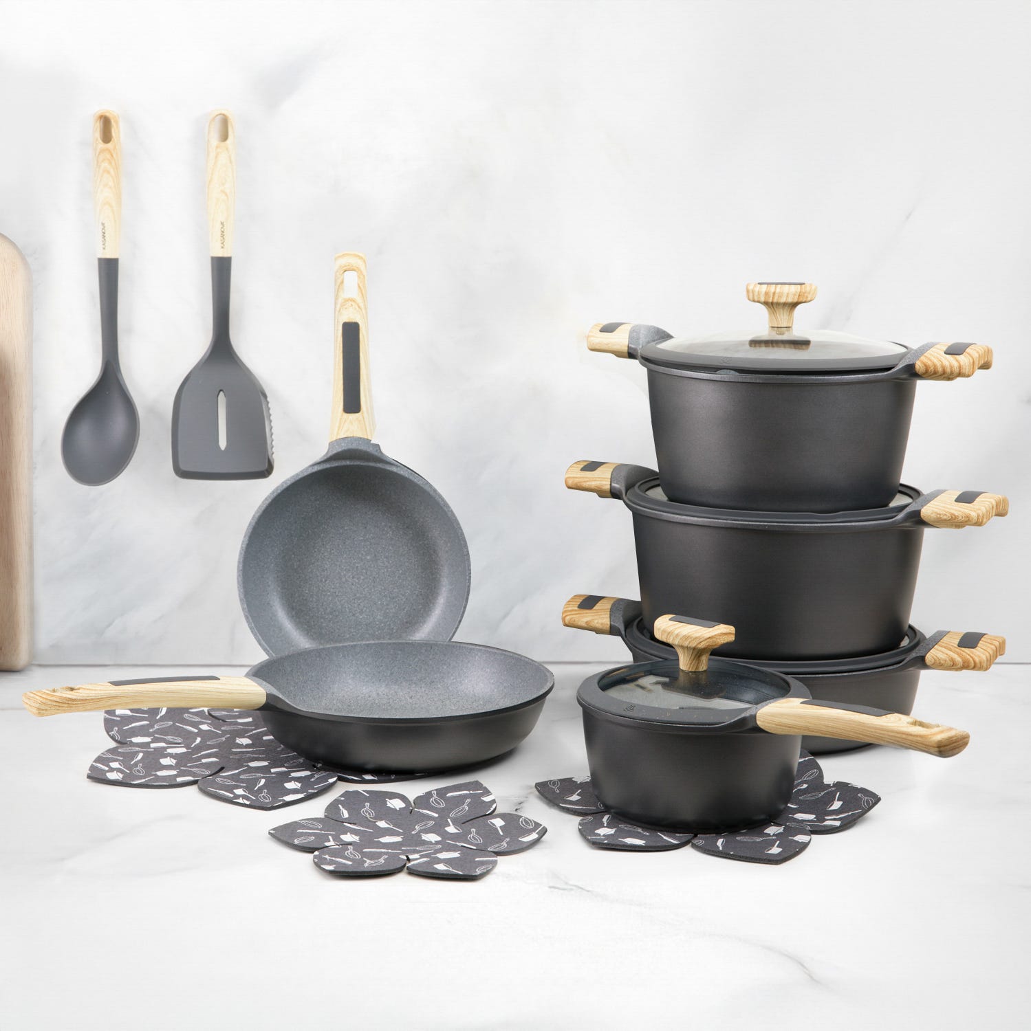Batteria di pentole 15 pezzi Evolution