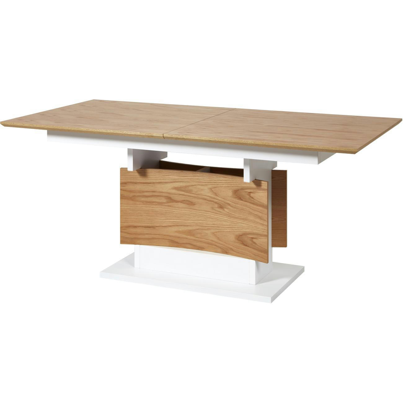 CARLO - Table à manger en Bois 10 personnes Beige et Blanc