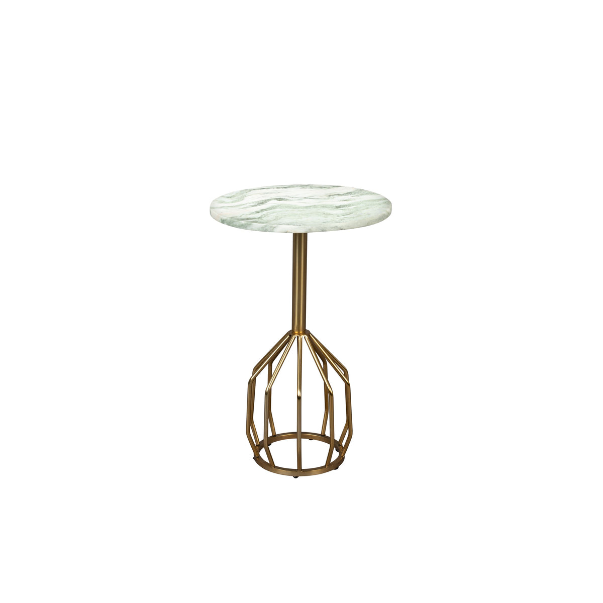 Dutchbone Salerno Bijzettafel Rond 25 cm Marmer Goud