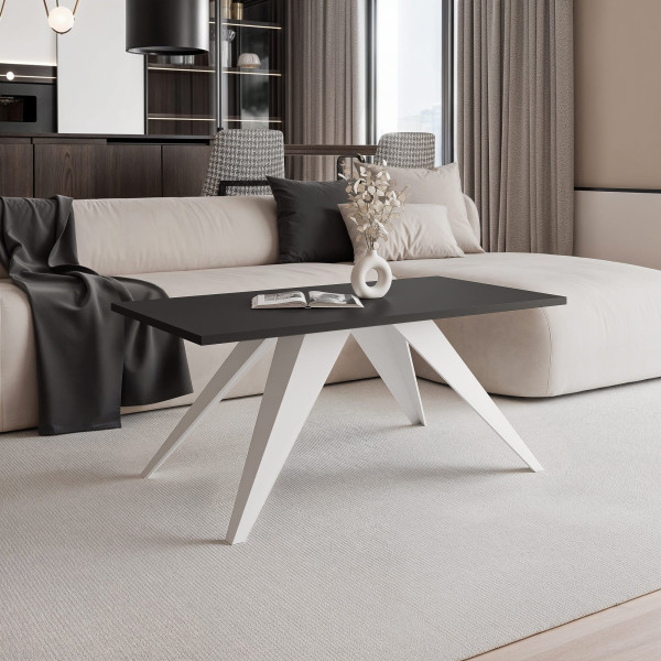 Loftowy stolik kawowy AIRA - czarny molet