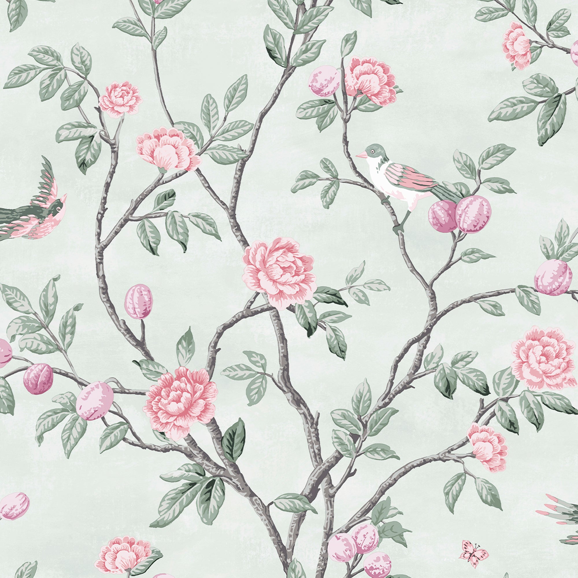 Laura Ashley Vliesbehang - Eglantine Eau de Nil - 10mx52cm