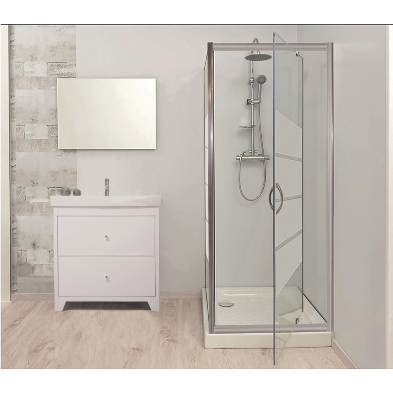 Porte de douche pivotante chrome Shiva 70 x 190 cm ONDÉE