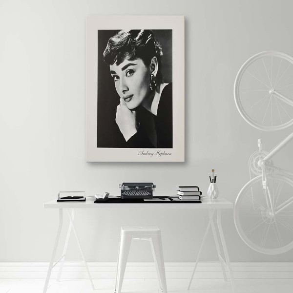 Feeby Obraz na płótnie Audrey Hepburn portret sepia 40x60
