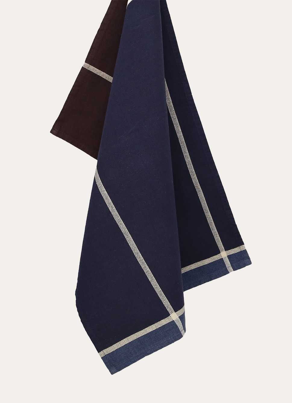 TORCHON à CARREAUX CORO MARINE