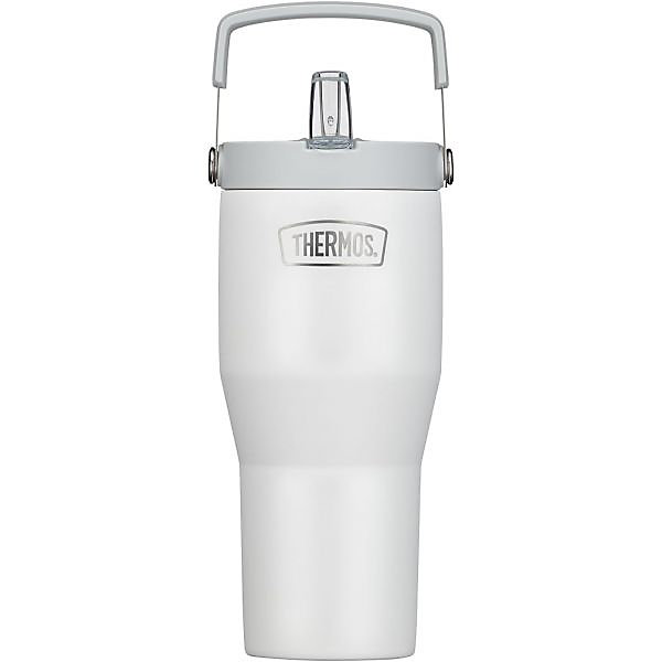 Gobelet Isotherme avec paille rabattable Thermos 0,85 l - Blanc