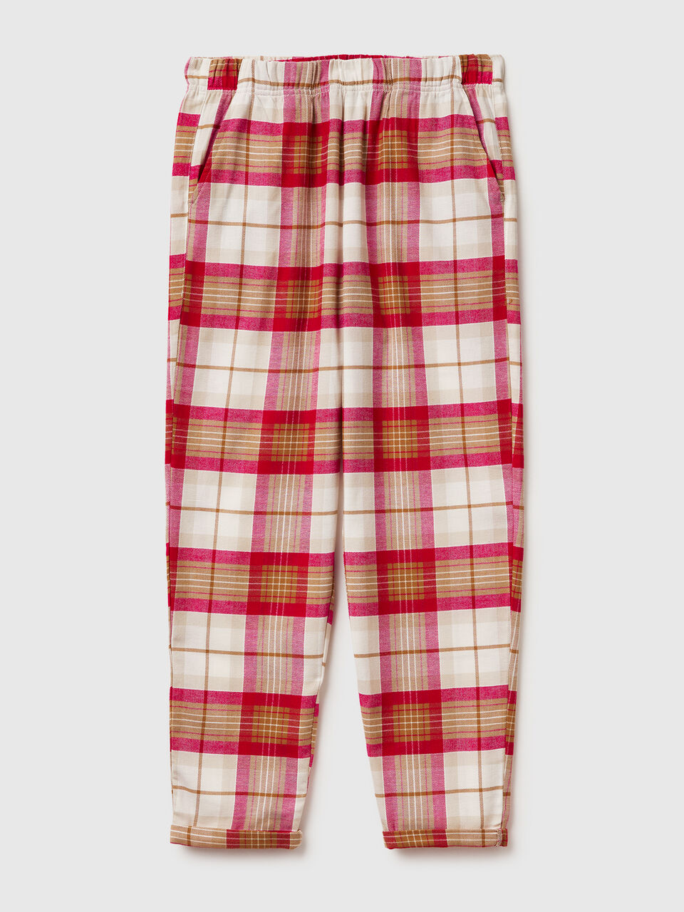 Christmas tartan flannel trousers