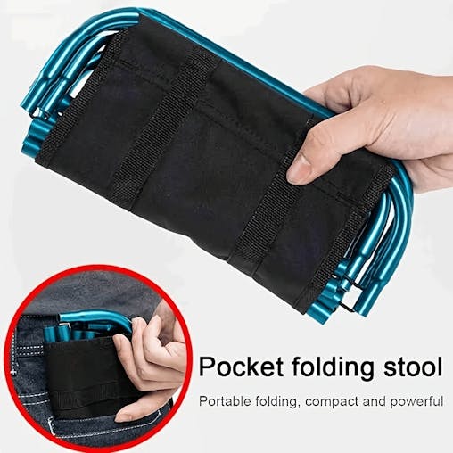 NNETM Ultra-Light Folding Aluminum Camping Chair with Storage