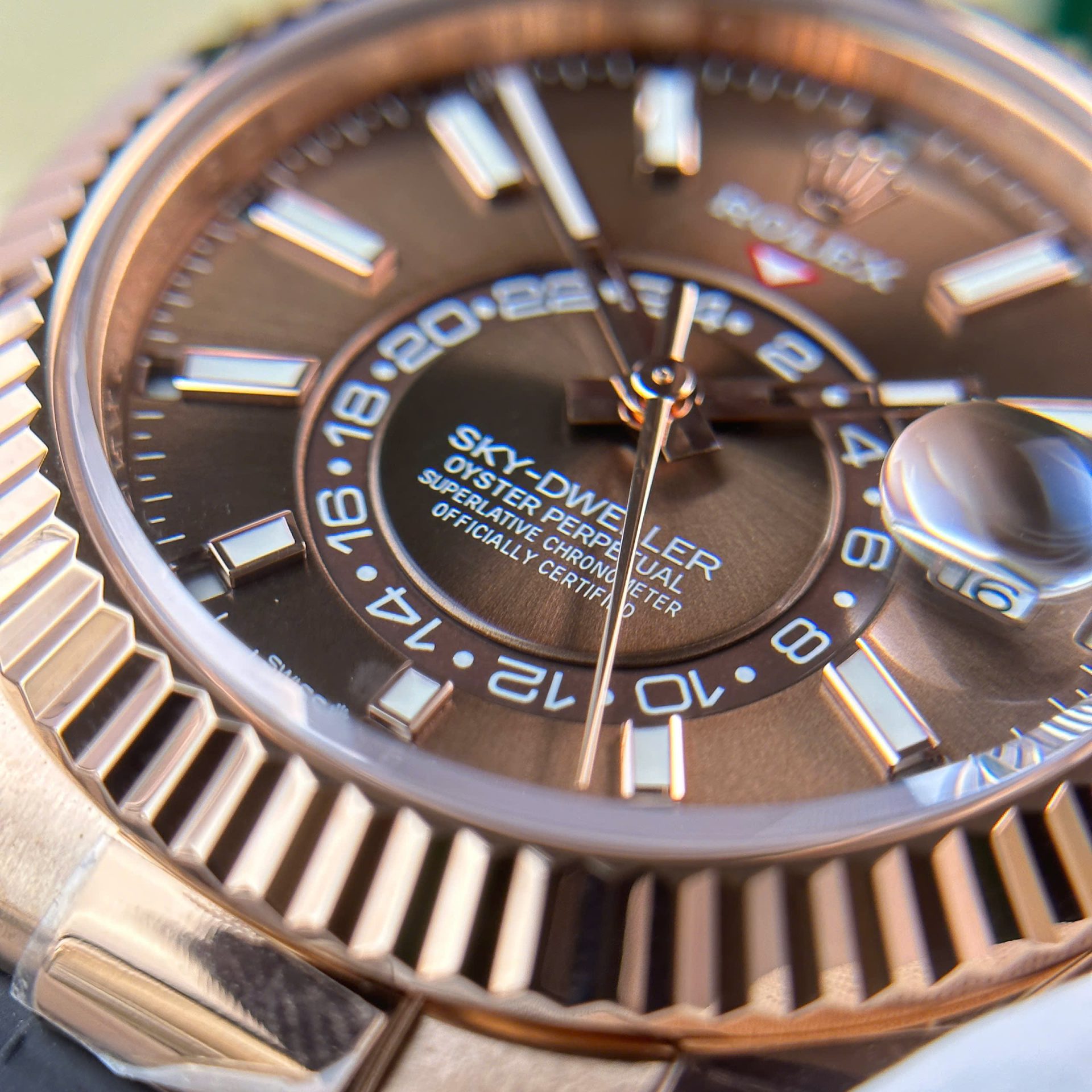 Rolex Sky-Dweller 336235 RG Plated Chocolate Dial 42mm Oysterflex Super Clone