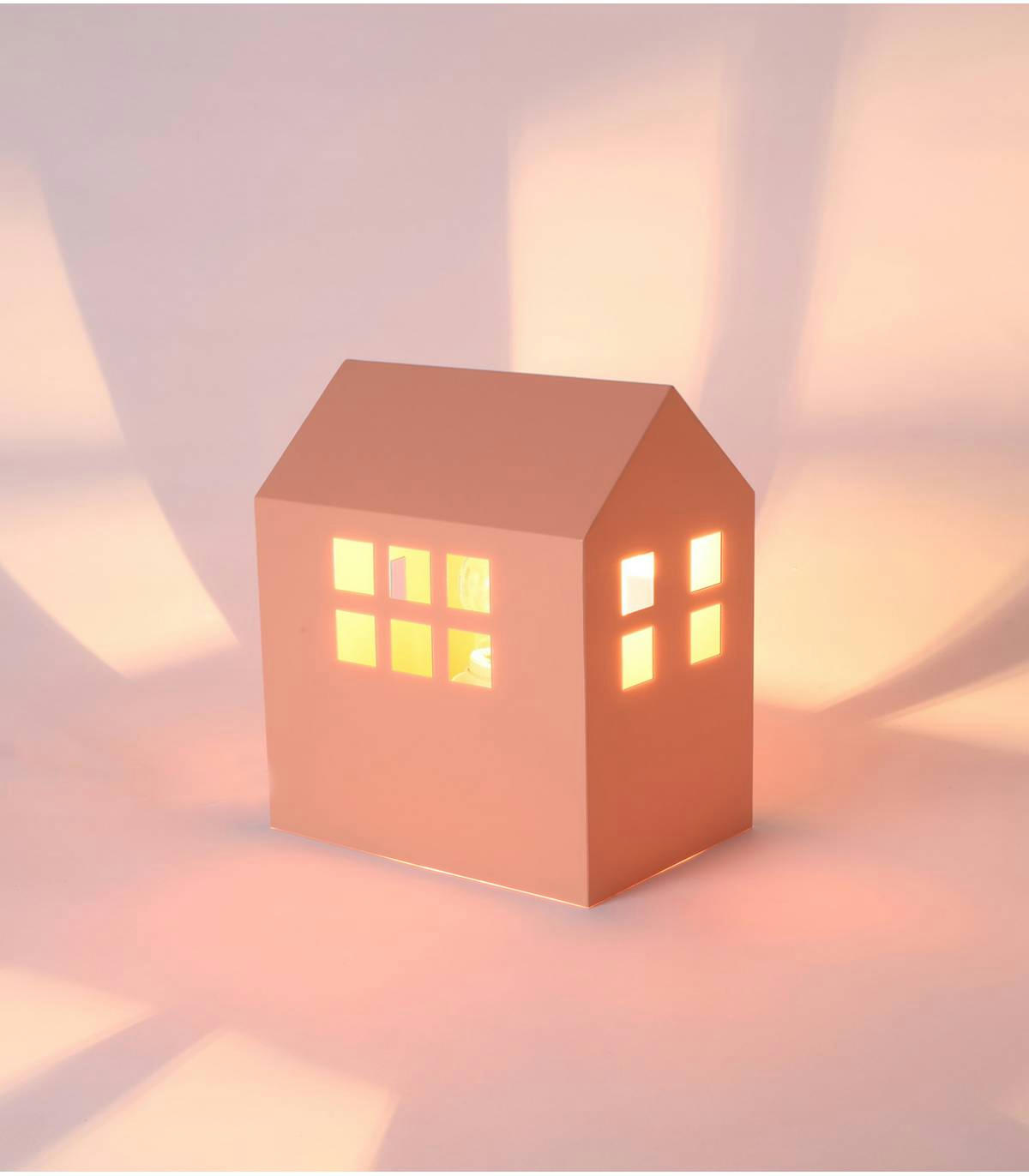 HOUSE - Lampe en métal rose h.23 cm