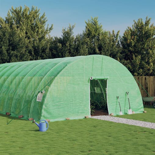 NNEVL Greenhouse with Steel Frame Green 36 m&sup2; 6x6x2.85 m