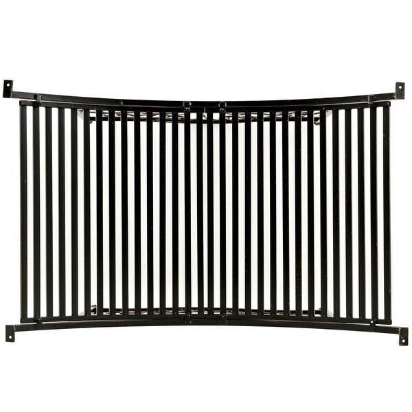 Outsunny 4 Metal Arch Backyard Garden Bridge with Safety Siderails, Delicate Scrollwork, & Easy Assembly, Black Bronze