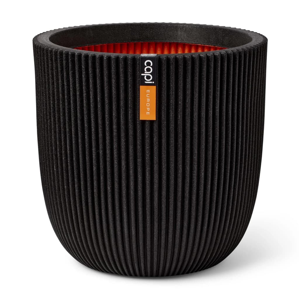 Capi Plantenbak Groove 35x34 cm zwart
