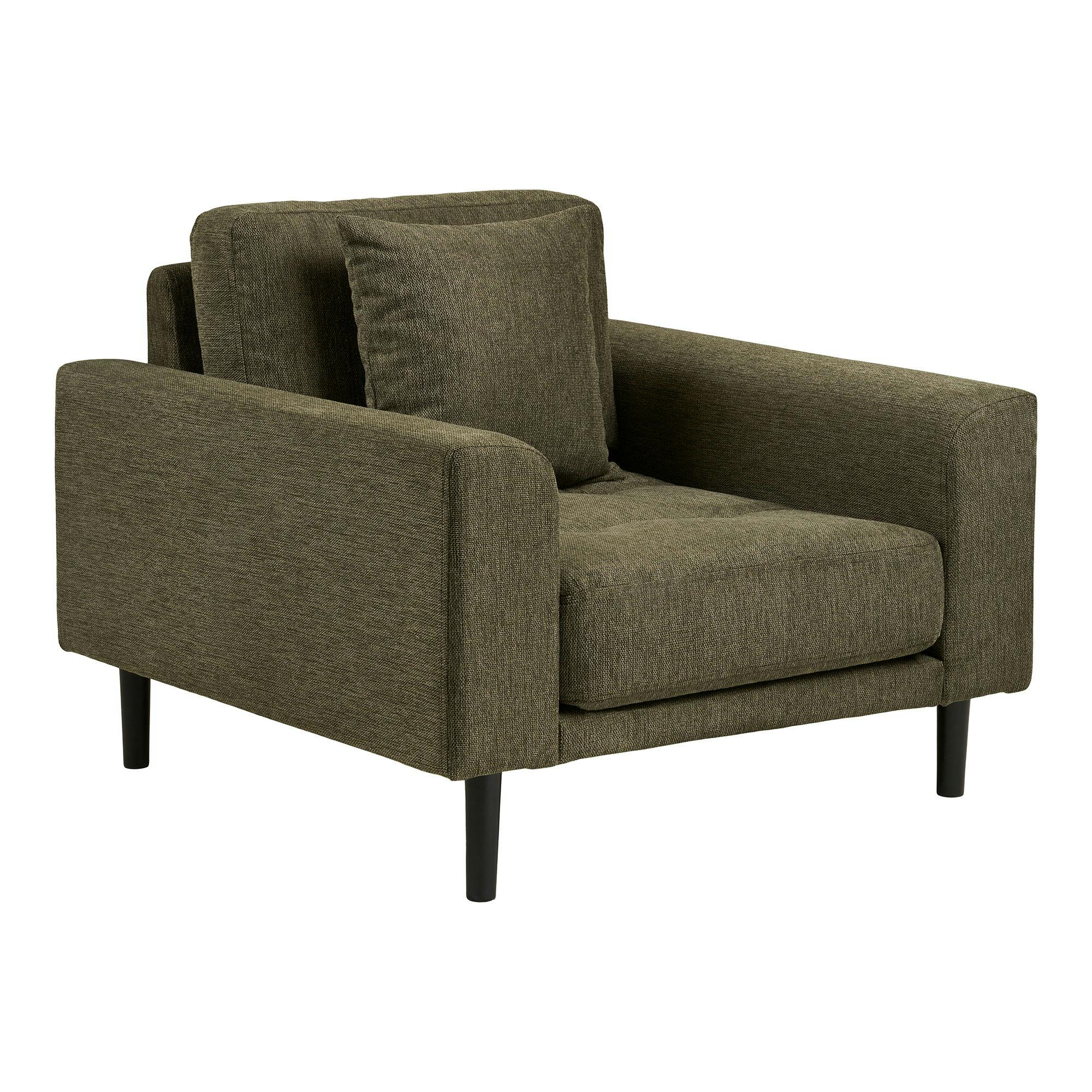Fauteuil vert olive en tissu ROTTERDAM