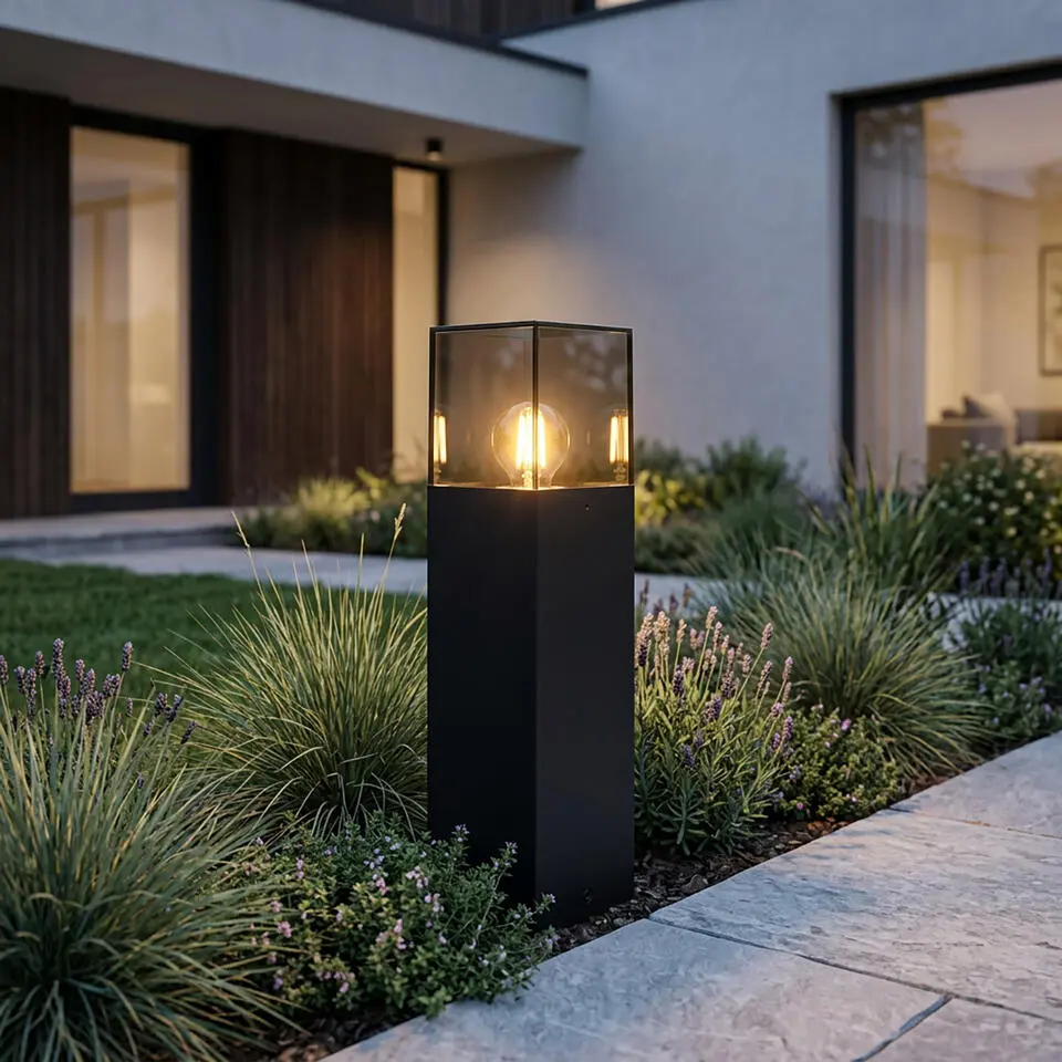 Qazqa sokkellamp denmark zwart e27