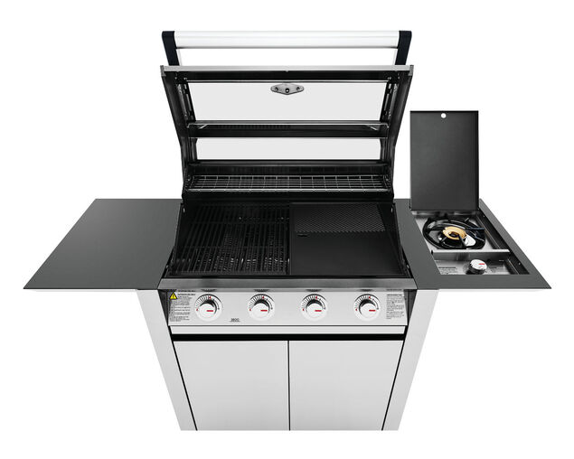 BeefEater 1600 Series - 4 Burner Stainless Steel BBQ With Side Burner (Silver)