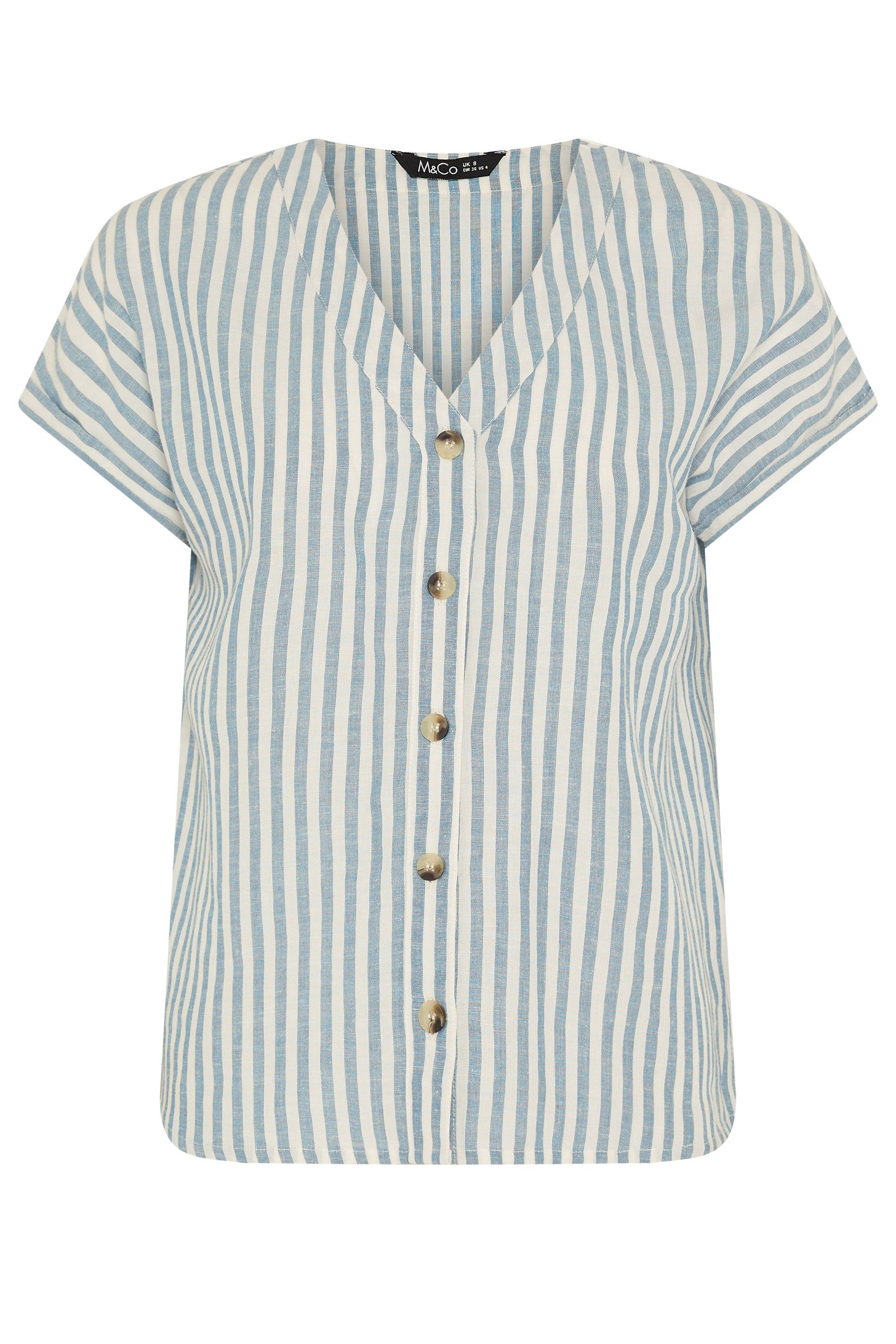 M&Co Petite Stripe Blouse