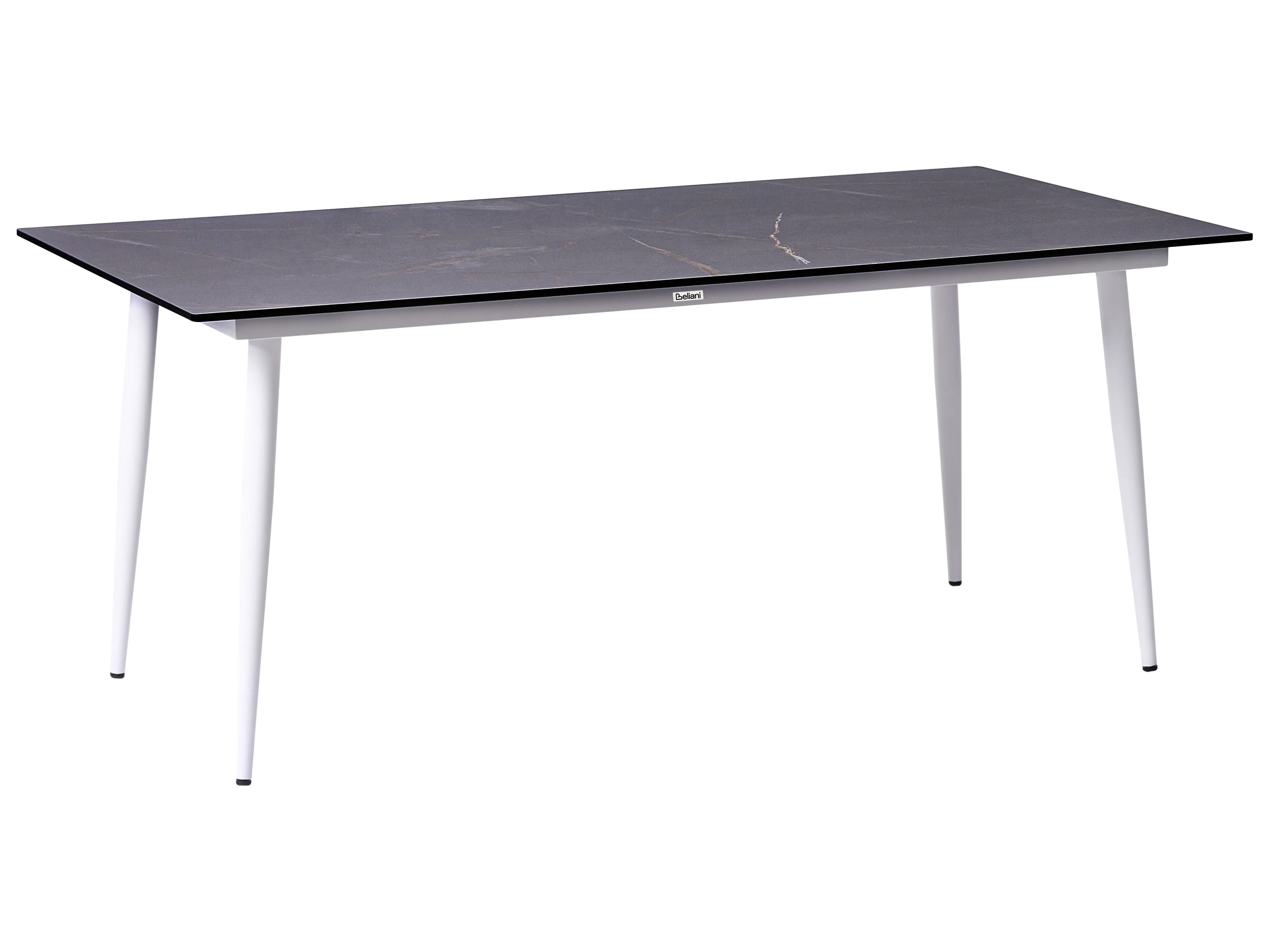 Garden Dining Table TOLENTINO 180 cm 90 cm Marble Effect Grey Marble