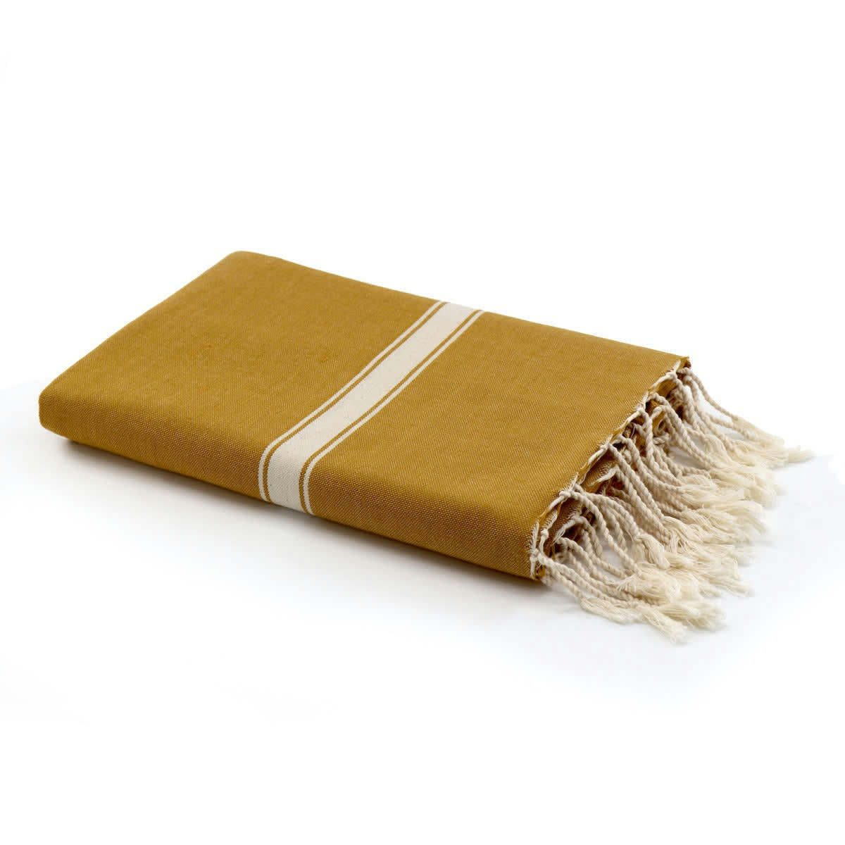 MARSA - Fouta coton  100x200 jaune moutarde