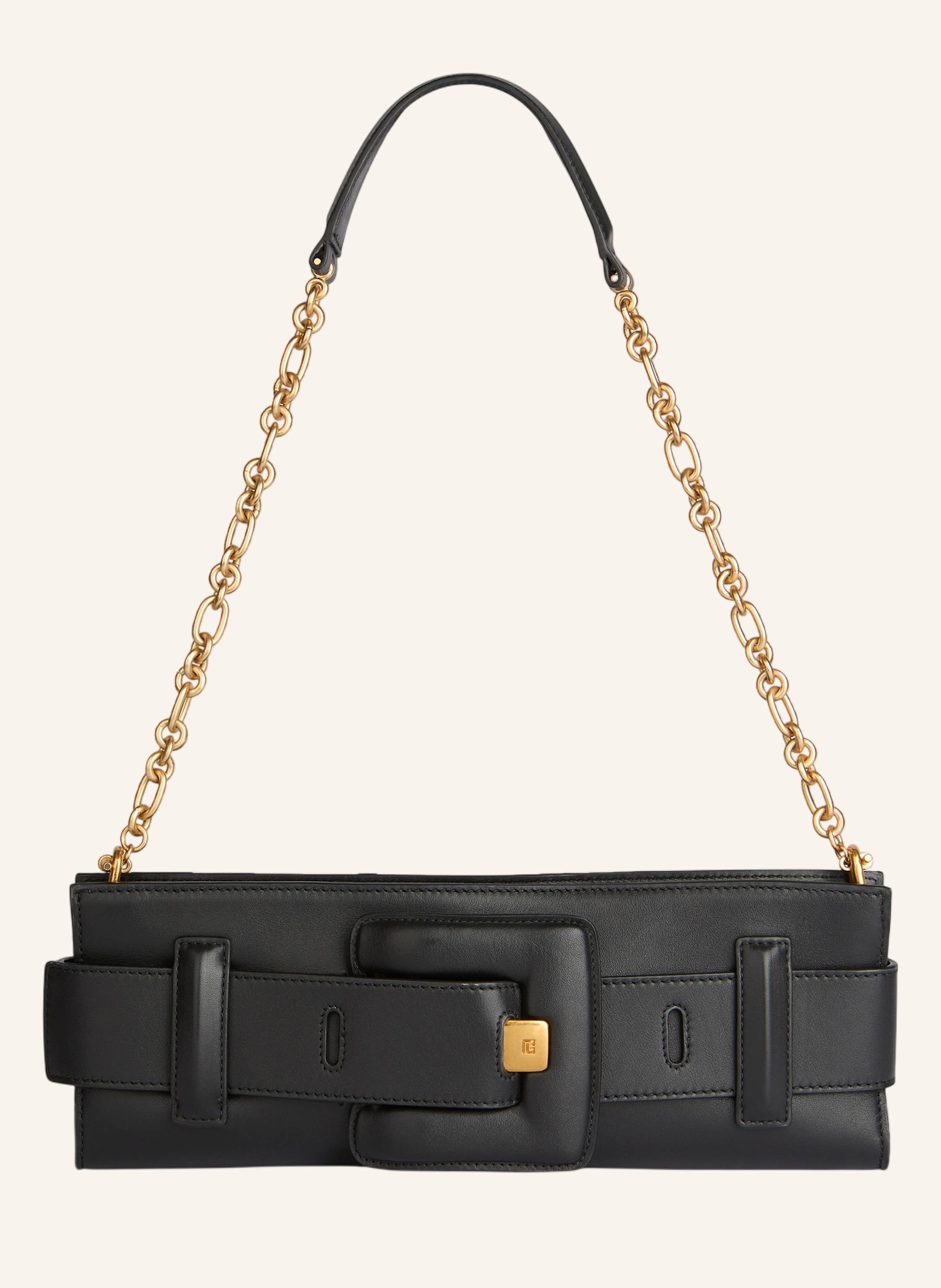 BALMAIN Anthem Clutch aus Glattleder