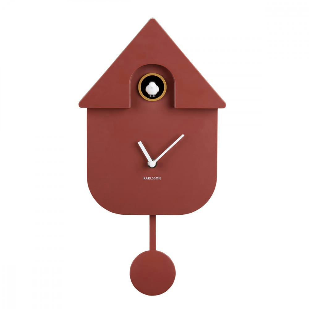 COUCOU - Horloge coucou moderne plastique rouge