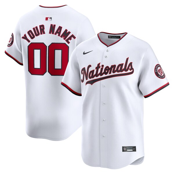 Washington Nationals Nike Home Limited Custom Jersey - White