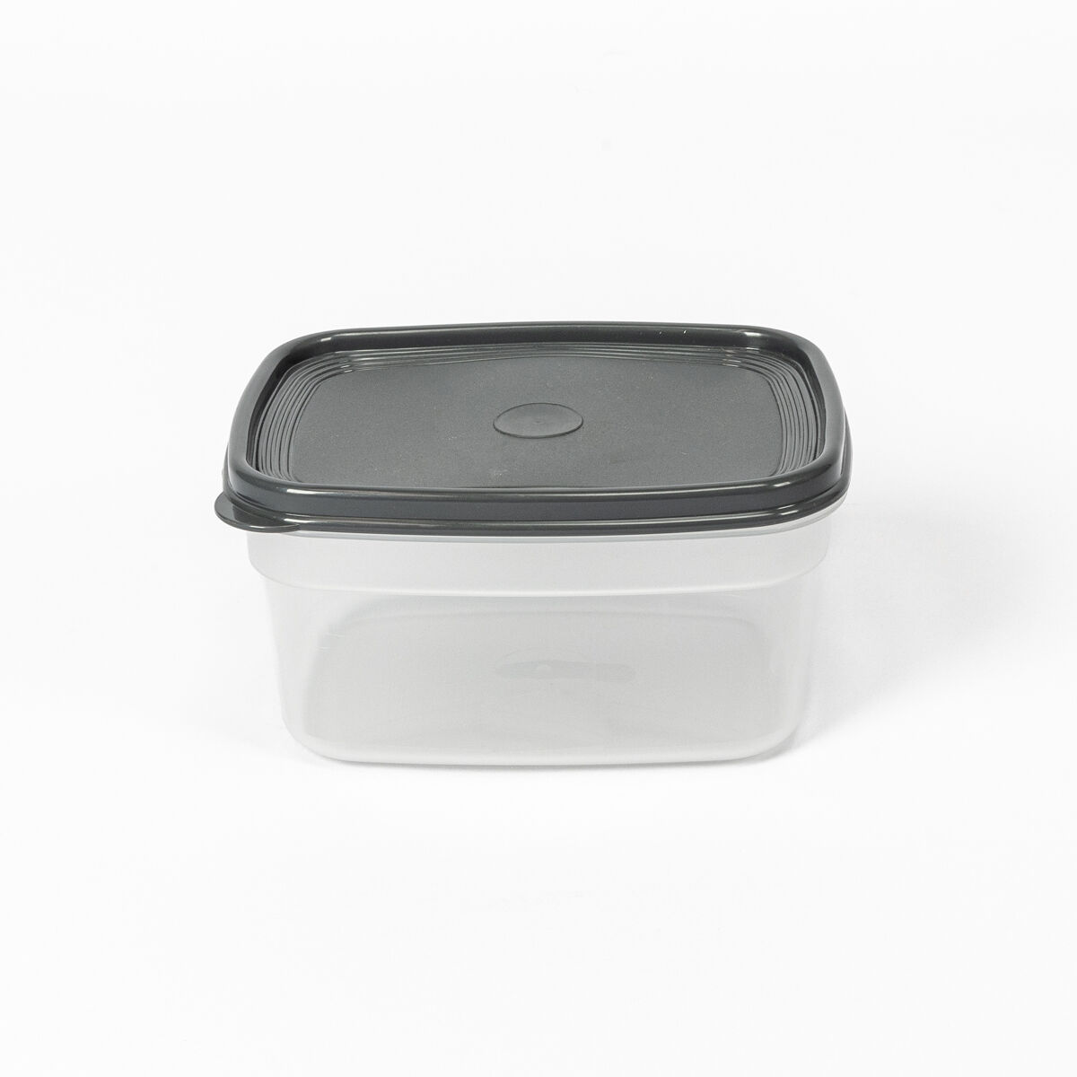 Caixa retangular com tampa cinza 1,7l