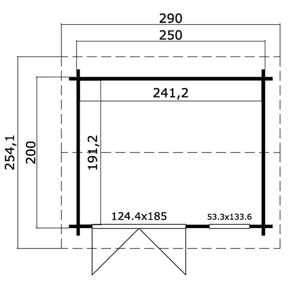 Gartenhaus »Alex«, BxHxT: 290 x 245,1 x 254,1 cm, (Außenmaß inkl. Dachüberstand), grüngrau