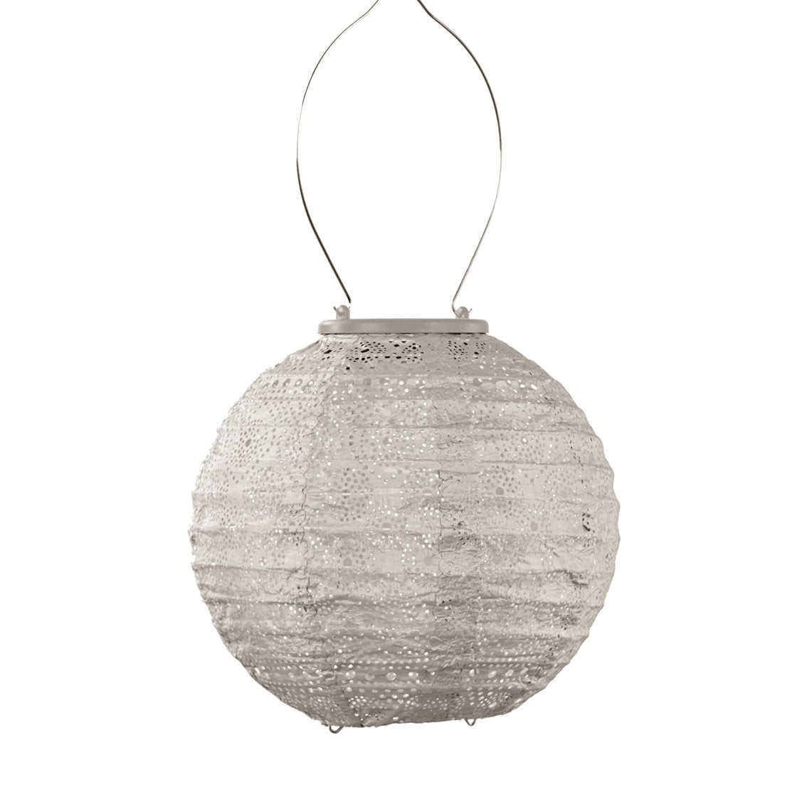 Lumiz solar lampion - spectare rond - 20 cm - licht taupe