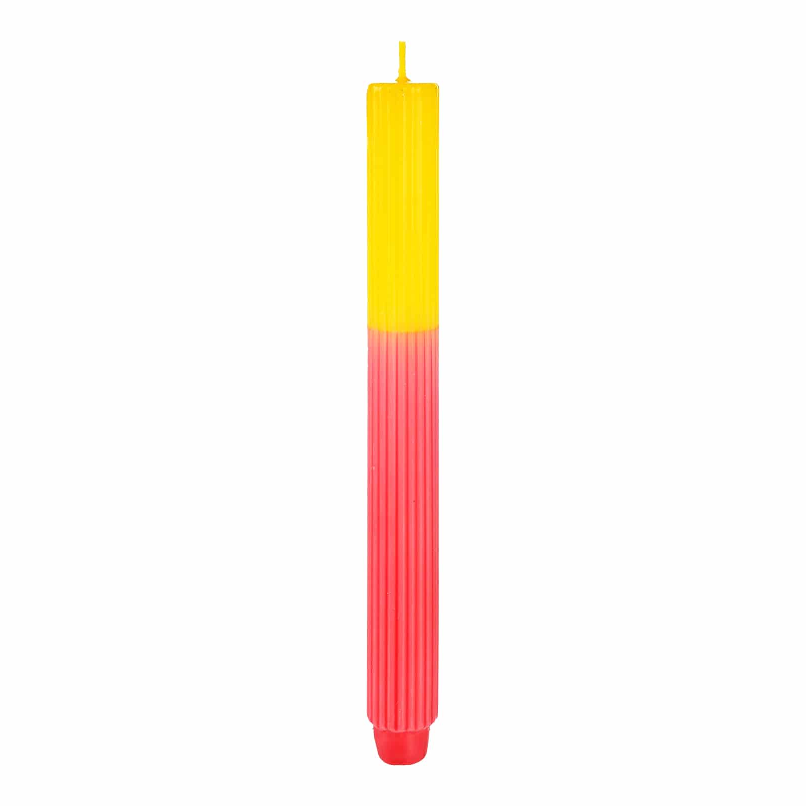 Stabkerze Twotone Mini Rille Rosa, ⌀ 2.8 cm, H 265 mm