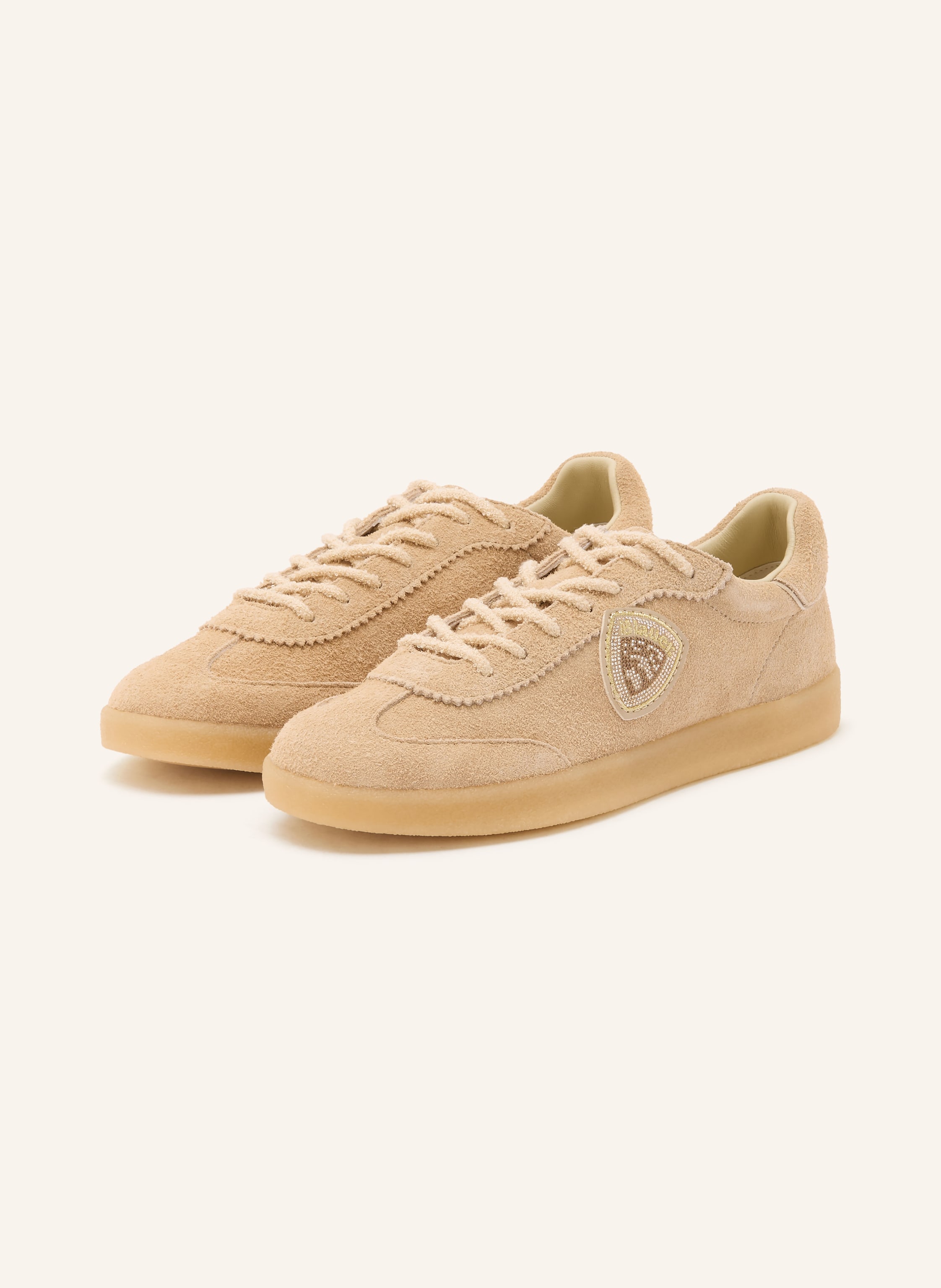 Blauer Sneaker AURORA mit Schmucksteinen