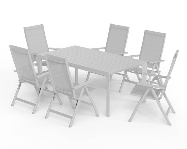 Frankie-Jette 7 Piece Dining Setting - Bone