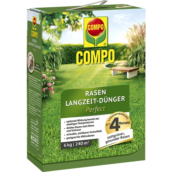Rasendünger »Perfect«, Langzeit-Dünger, 6 kg
