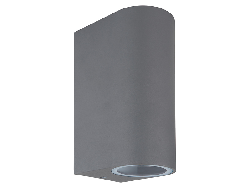 Kinkiet zewnętrzny Veronika 15 cm 2-punktowy aluminiowy szary