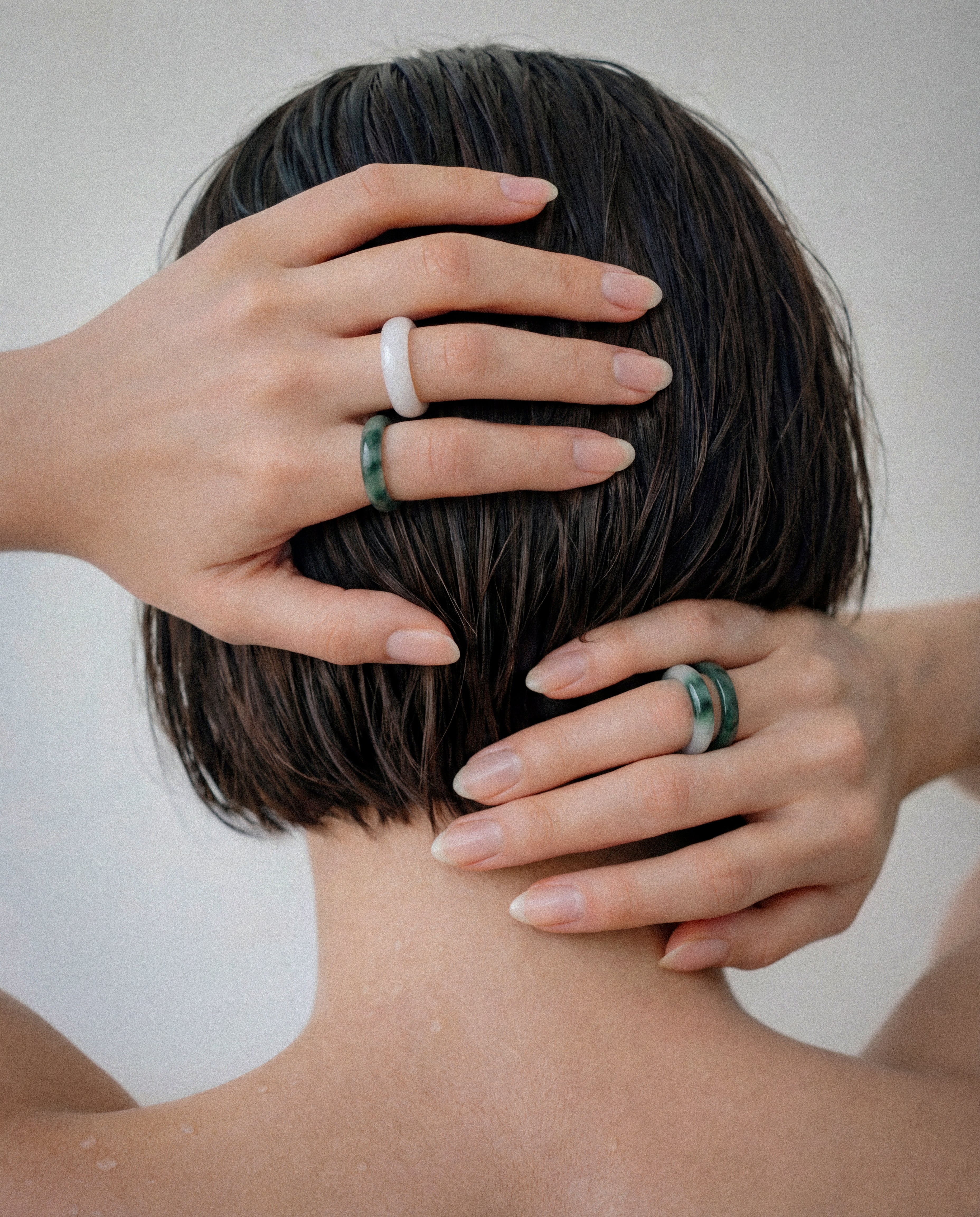 Tee — White Jade Stone Ring