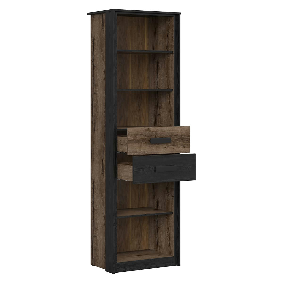 - Bibliothèque 2 tiroirs naturel