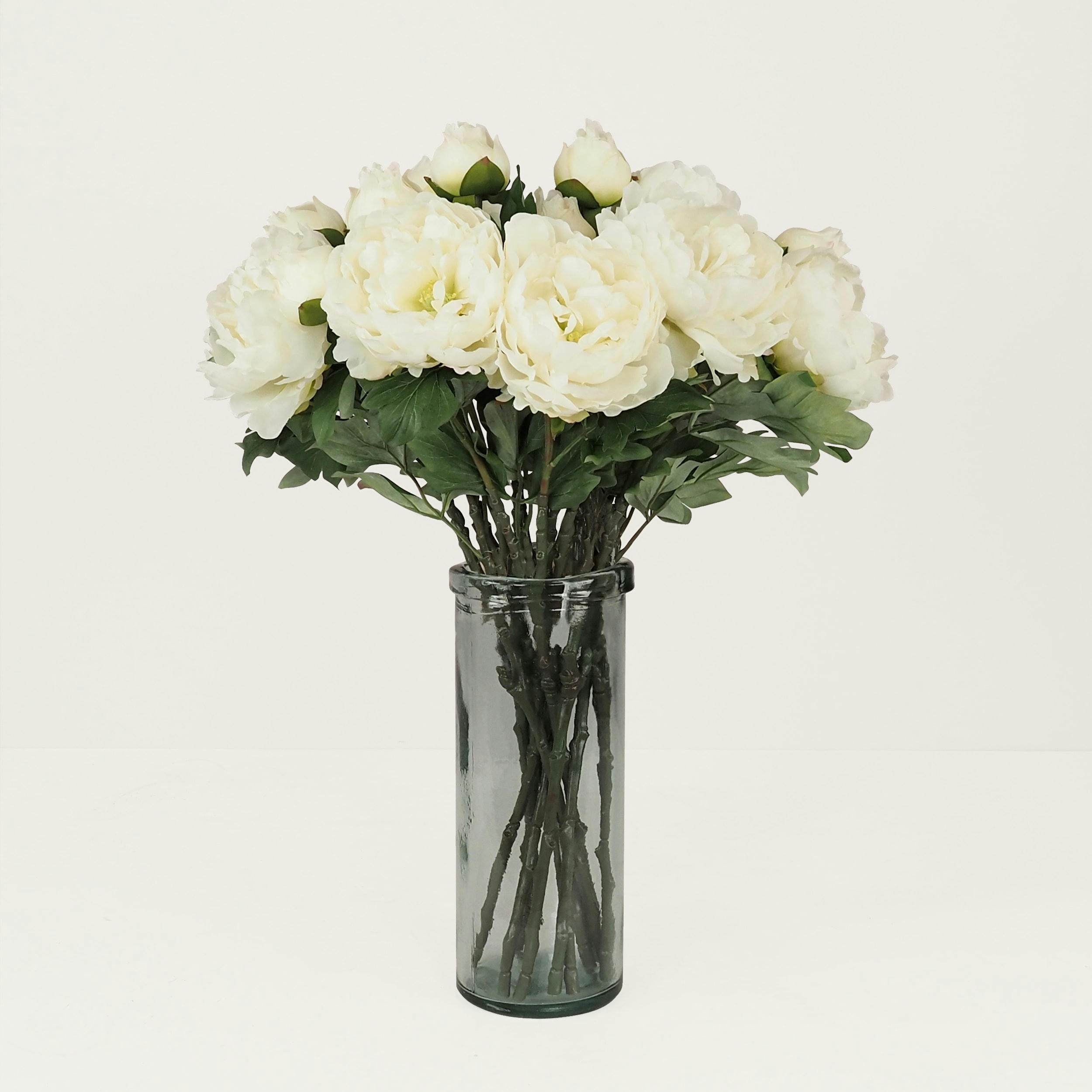 - Pivoine artificielle blanches 69cm lot de 12