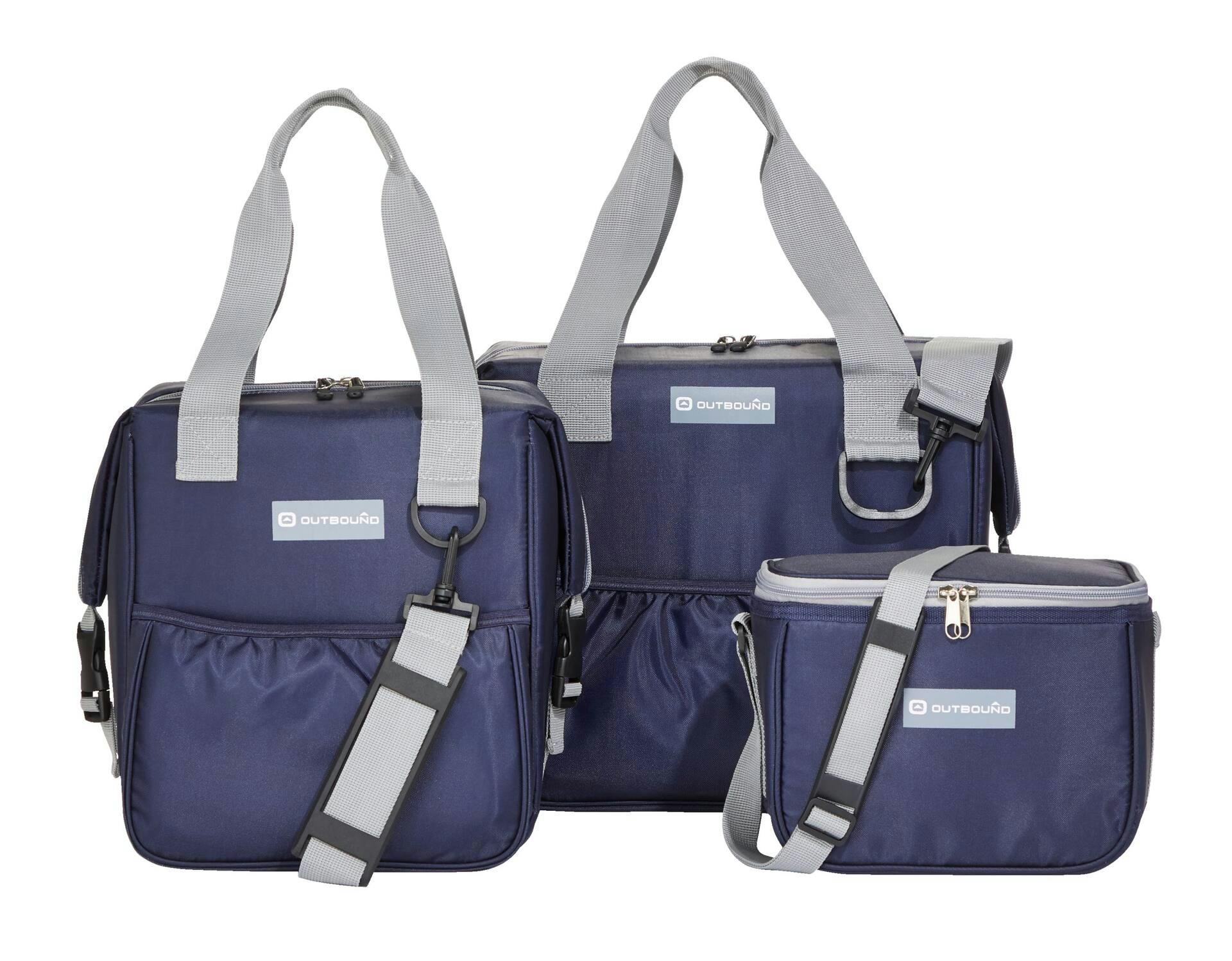 Outbound Deluxe Soft Cooler, Blue, 3-pc