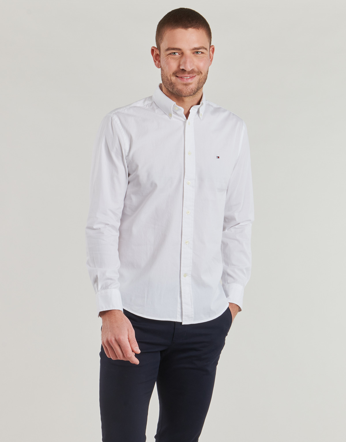 Tommy Hilfiger - CORE FLEX POPLIN SOLID RF SHIRT - White