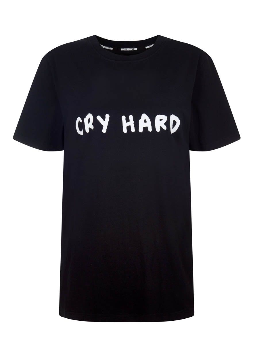 House of Holland Cry Hard Laugh Harder' Tee