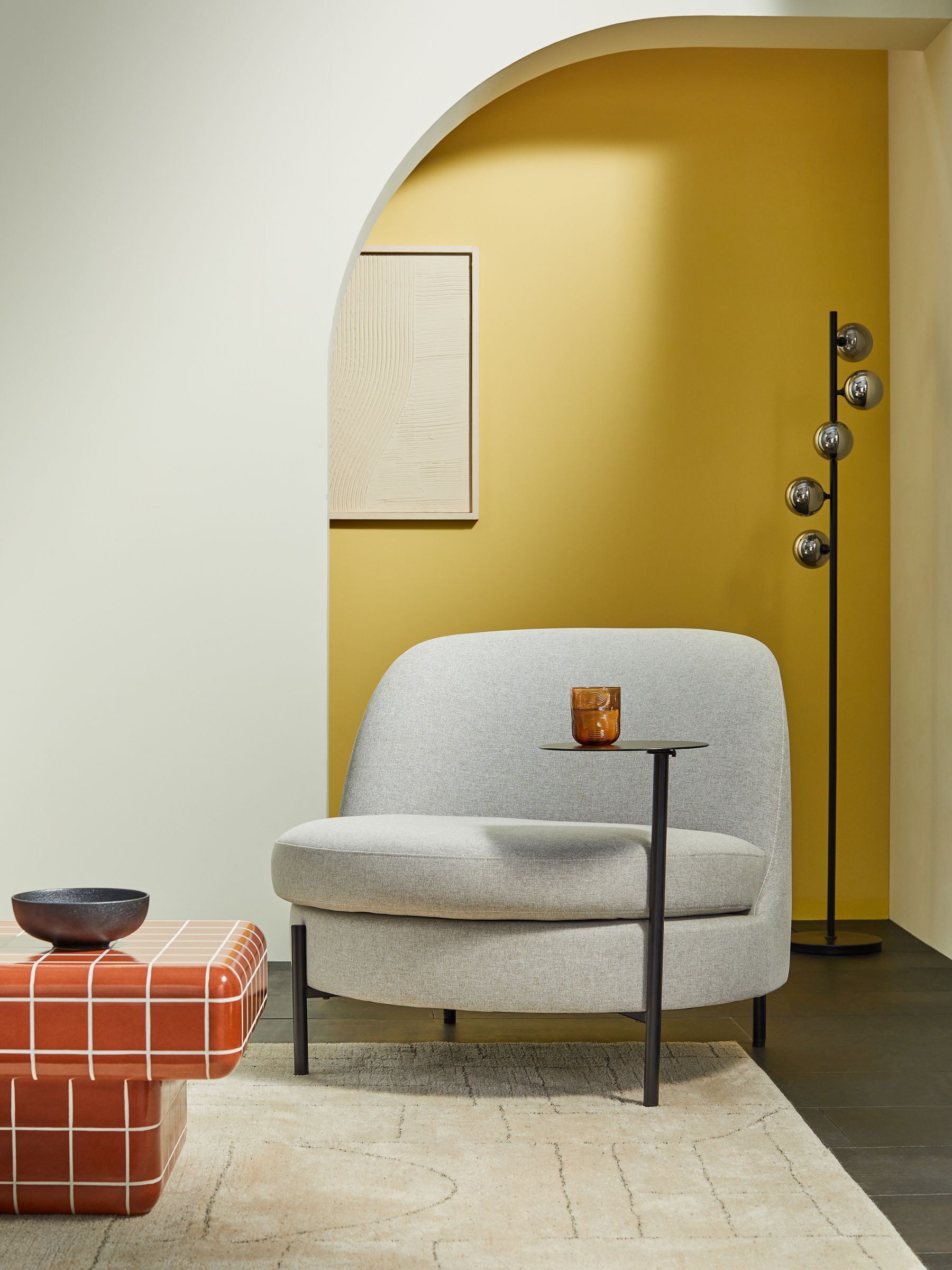 Mazie Accent Chair in Cool Grey