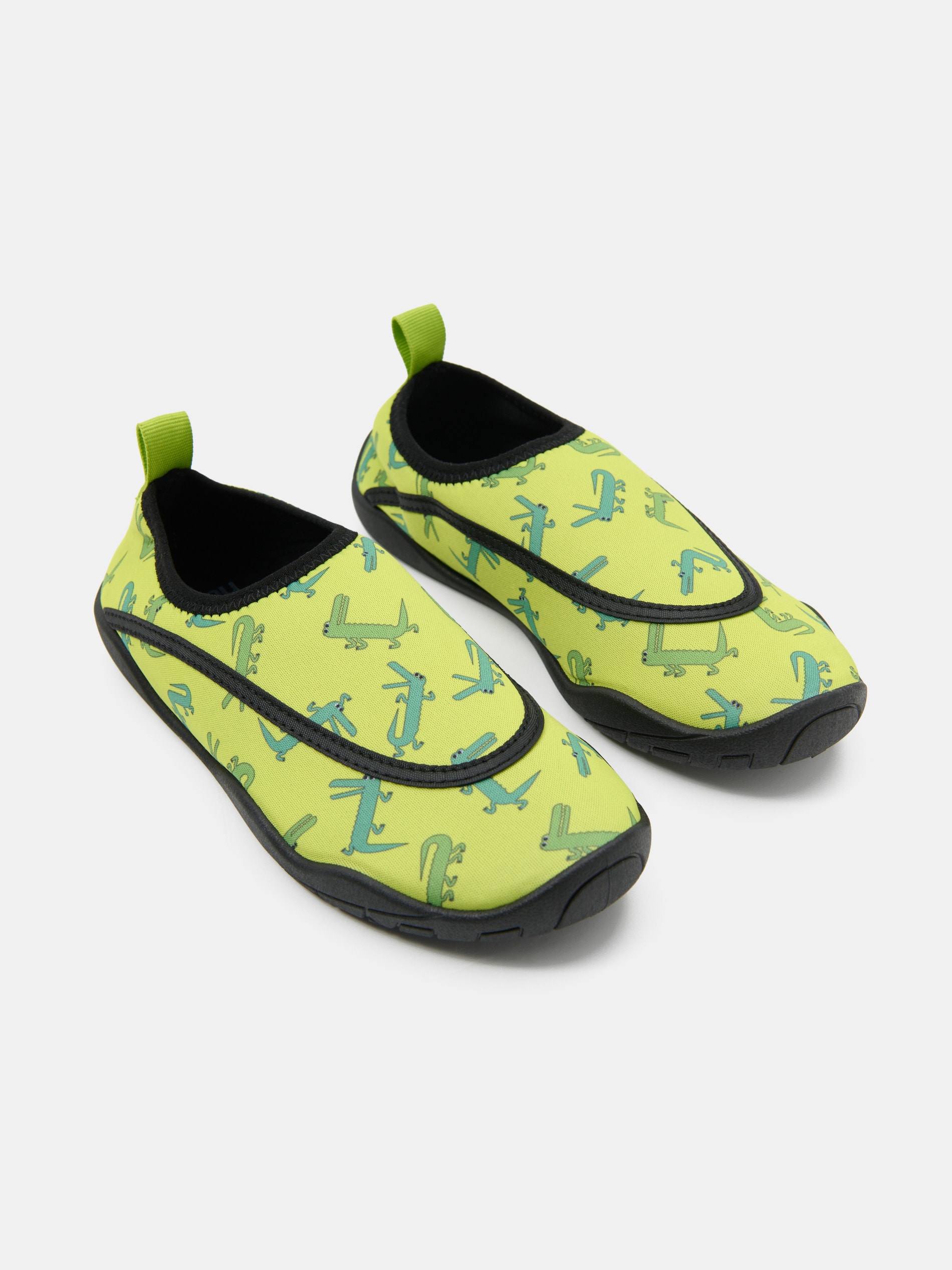 Buty plażowe typu slip-on z motywem krokodyli