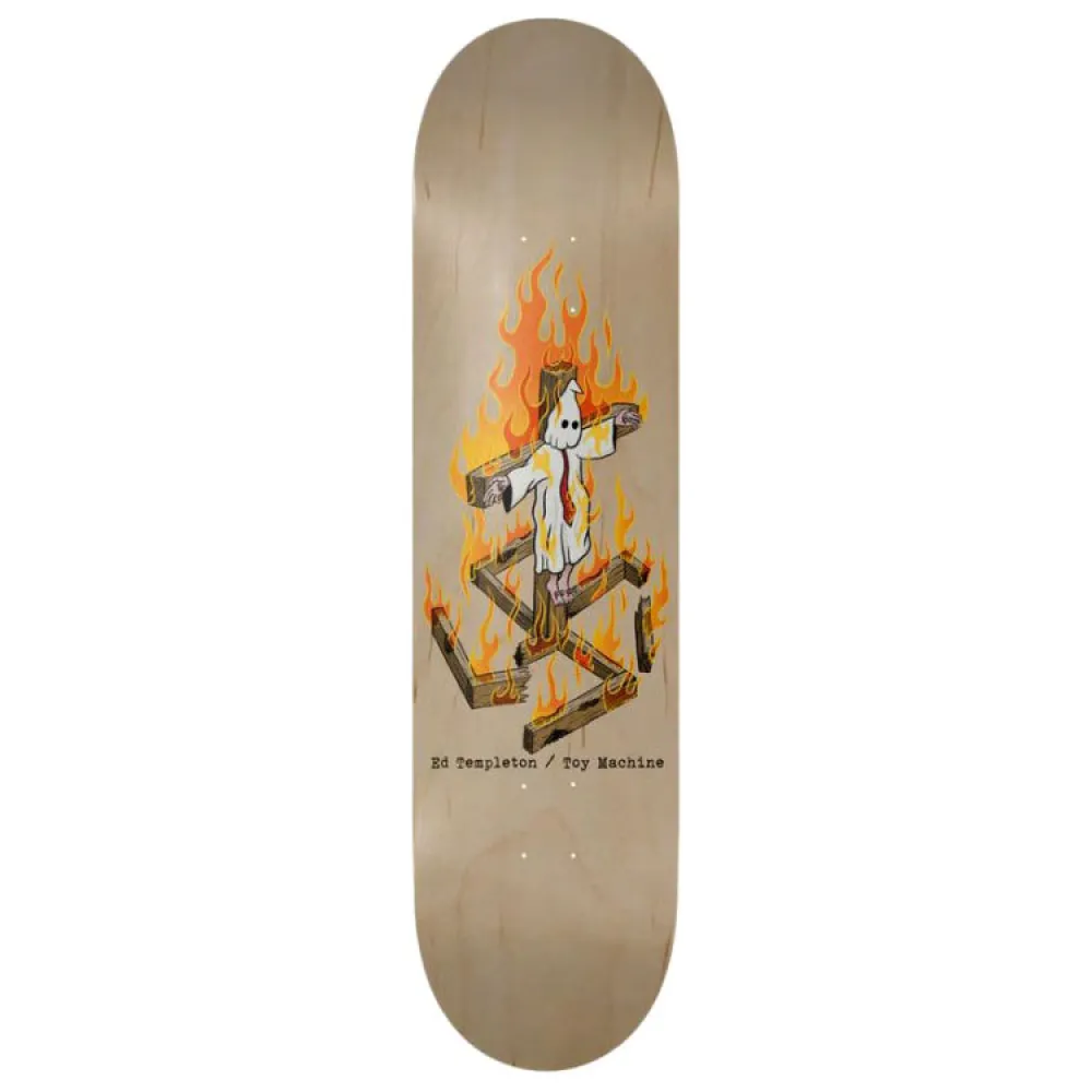 Toy Machine 8.25 templeton charred cross skateboard deck