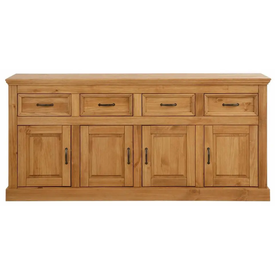 Selma - Dressoir met 4 laden en 4 deuren in gebeitst grenen