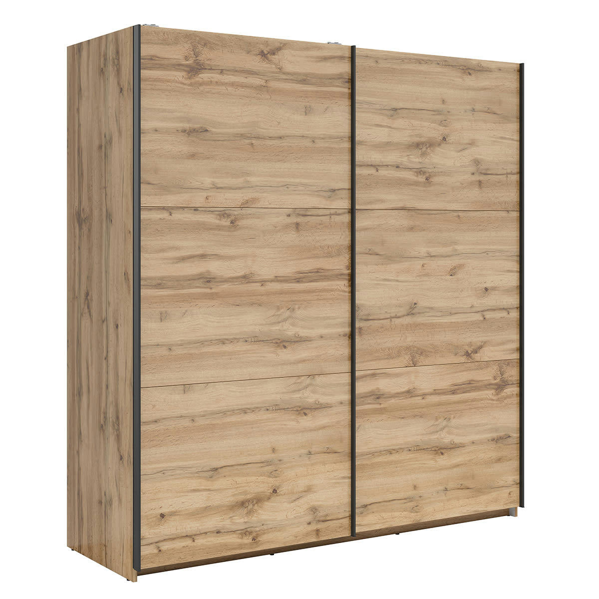 - Armoire 2 portes L183 x H195 cm panneaux agglomérés naturel